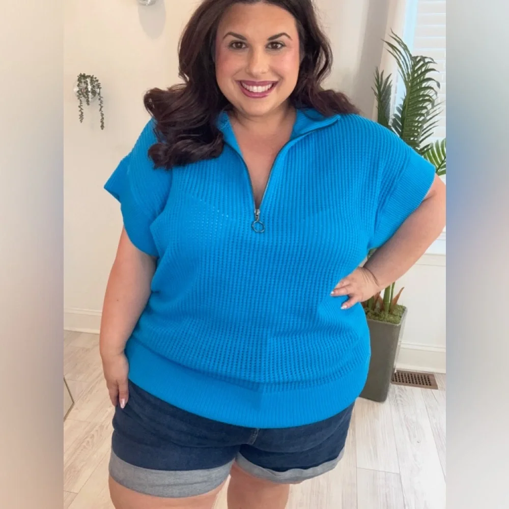 Plus Mesh Sweater.